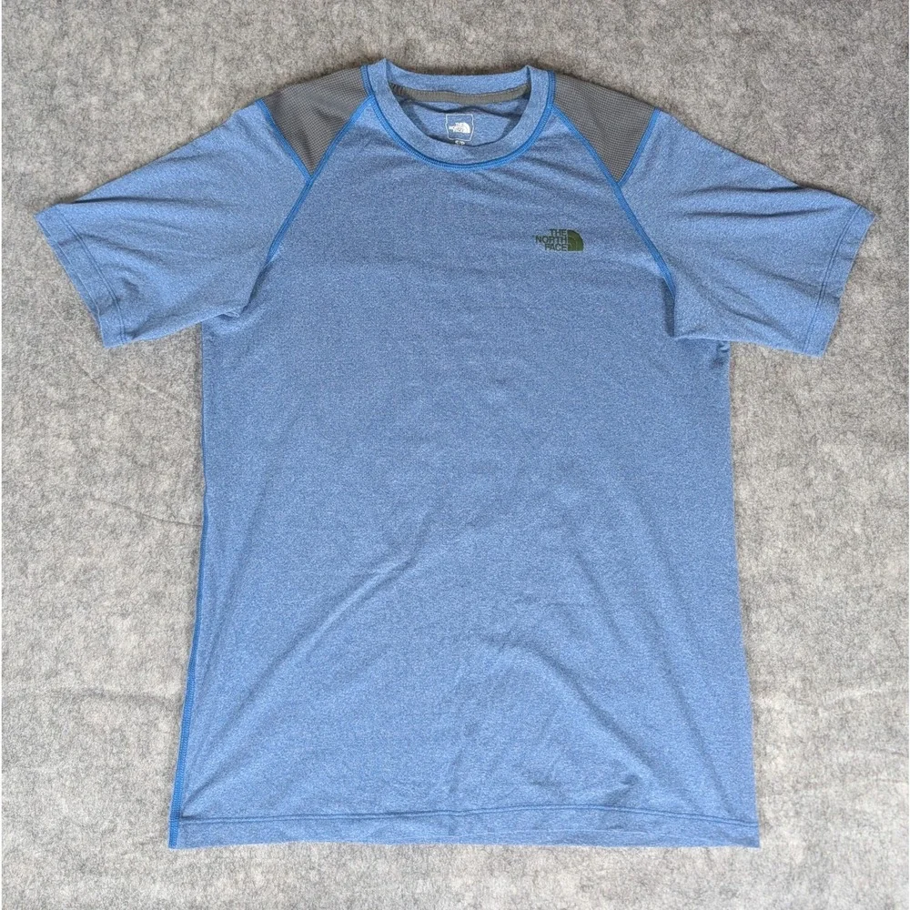 The North Face Men's Blue Heathered Short Sleeve Athletic T-Shirt Size S‎